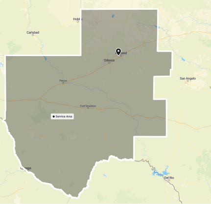 Service area map